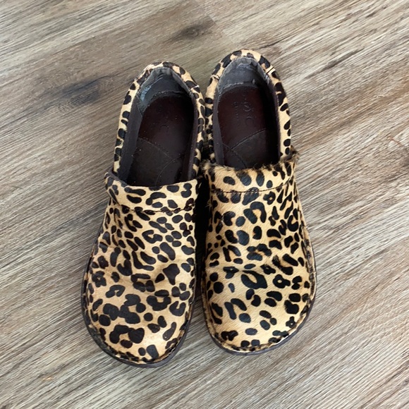 boc Shoes - BOC Leather Cow hair Clogs